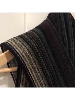 London Fog 100% Wool Scarf | Multi Stripe